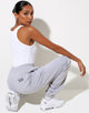 Bild von Bamal Jogger in Lunar Rock mit Motel Work Clothing Label Stickerei