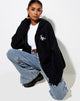 Image of Hollack Hoodie in Schwarz mit weißem Skorpion-Embro