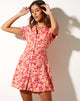 Image of Holma Minikleid aus dunkler Wildblume Cantaloupe