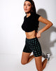 Image of Hot Pant in Hidden Charm Schwarz und Peppermint