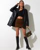 Image of Ima Minirock aus Twill Kakaobraun