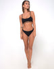 Image of Ina Top Bikini aus strukturiertem Schwarz