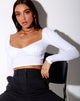 Bild von Inalo Crop Top in Rippe Weiß