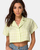 Image of Indiana Cropped Shirt in Salbei Karo