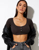 Bild von Ineke Crop Top In Rib Geschwärzt Perle