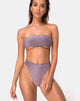 Bild von Izarla Bikini Tube Top in Gunmetal Glitter