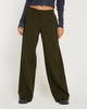 Bild von Jabba Wide Leg Trouser in Dark Khaki