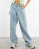 Abbildung der Low Rise Parallel Jeans in Light Wash Blue