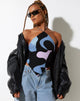 Jaira Top in abstraktem Lila