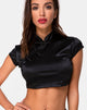 Image of Jakina Top aus Spandex Schwarz