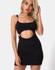 Image of Jasby Bodycon Kleid in Schwarz mit Silberhaken