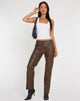 Bild von Jastara Straight Leg Trouser in PU Braun