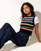 Bild von Jaya Vest in Multi Stripe Blau Schwarz