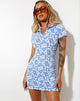 Bild von Jeeves Minikleid in Love Checker Blau