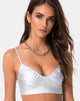 Bild von Jessie Bralet Top in Silber Metallic