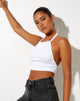 Bild von Jica Crop Top in Rippe Weiß