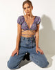 Bild von Jiena Crop Top in Fliederblüte