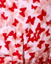 Ditsy Schmetterling Pfirsich und Rot
