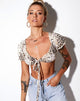 Bild von Jiha Crop Top in Sand Leopard