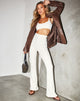 Bild von Jiva Flare Hose in Rippe Creme