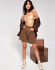 Bild von Loose Fit Denim Short in Rich Brown