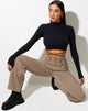 Bild von Jorja Crop Top in Rippe Schwarz
