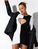 Bild von Jusely Minikleid aus Krepp Schwarz-Weiß