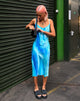 Bild von Juvina Midikleid in Satin Aquarell Tosca