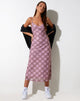IMAGE OF Kalana Maxikleid in Rosa Unscharfes Karo