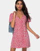 Bild von Kalea Kleid in Ditsy Rose Rot und Silber