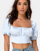 Bild von Kalua Crop Top in Satin Powder Blue