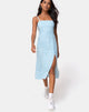 Image of Kaoya Midikleid in Ditsy Rose Blau