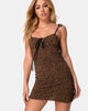 Image of Karlia Kleid in Tierflock Tan Netz