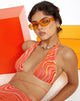 Bild von Motel X Barbara Kristoffersen Katara Crop Top in 70s Ripple Tangerine