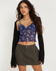 Bild von Kauchi Cami Top in Pretty Floral Navy