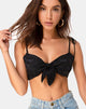 Image of Kave Bralet Top in Satin Rose Schwarz