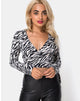 Bild von Kayak Wrap Top in 90s Zebra