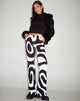 Zoetry Hose in Optic Swirl Schwarz und Weiß
