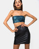 Bild von Kimmy Bodycon-Rock aus mattem schwarzem Pu