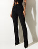Abbildung der Herly Flare Trouser in Stripe Mesh Black