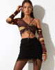 Bild von MOTEL X IRIS Kirana Mini Rock in Mesh Schwarz und Braun