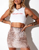 Bild von Kinnie Minirock aus Mesh Sand Leopard