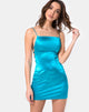 Image of Kozue Kleid aus Satin Electric Blue
