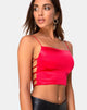 Bild von Ozka Crop Top in Satin Rot