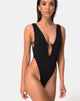 Image of Kristie Badeanzug in Schwarz Mini Rib