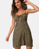 Image of Kumala Slip Dress aus Satin Rose Silber Grau