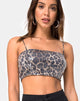 Bild von Kylie Crop Top in Leopard Clear Pailletten