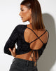 Bild von Lali Crop Top in Persian Night Schwarz