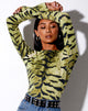 Bild von Lali Crop Top in Tiger Full Khaki
