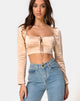 Bild von Laman Crop Top aus Satin Champagner